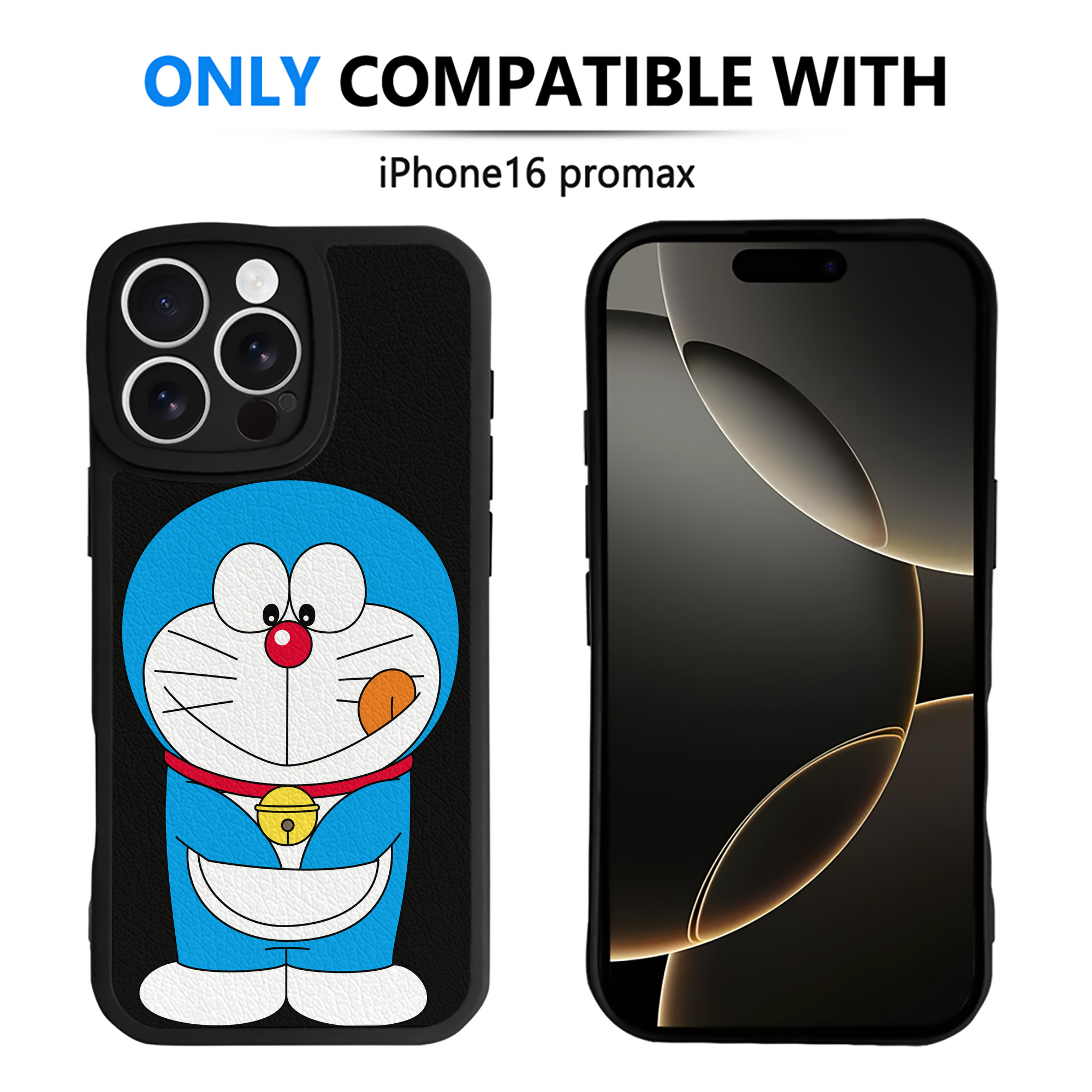 （画像用） ドラえもん Doraemon 【iPhone 16シリーズ対応】シリコンスマホケース（レザー調） 材質：シリコン